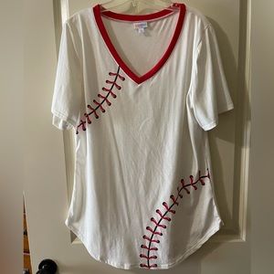 LuLaRoe V-neck Baseball T